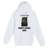 Funny I Survived TodayS Tummy Ache Premium Pullover Hoodie