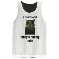 Funny I Survived TodayS Tummy Ache Mesh Reversible Basketball Jersey Tank