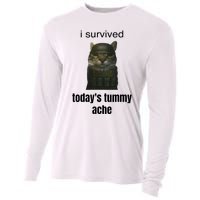 Funny I Survived TodayS Tummy Ache Cooling Performance Long Sleeve Crew