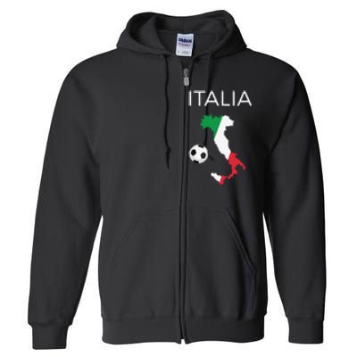 Funny Italy Soccer Forza Azzurri Italian Italia Full Zip Hoodie