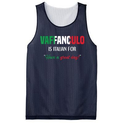 Funny Italian Saying Vaffanculo Have A Great Day Mesh Reversible Basketball Jersey Tank