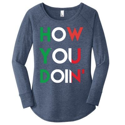 Funny Italian Sayings How You Doin Women's Perfect Tri Tunic Long Sleeve Shirt