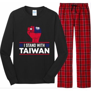 Fist I Stand With Taiwan Cool Gift Long Sleeve Pajama Set