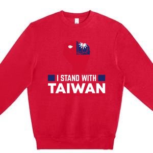 Fist I Stand With Taiwan Cool Gift Premium Crewneck Sweatshirt