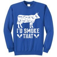 Funny I’d Smoke That Cow Meat Grilling Bbq Smoker Chef Dad Gift Sweatshirt