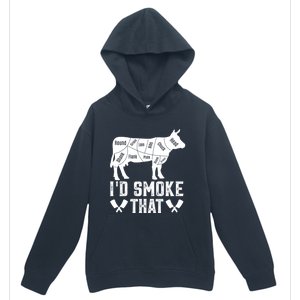 Funny I’d Smoke That Cow Meat Grilling Bbq Smoker Chef Dad Gift Urban Pullover Hoodie