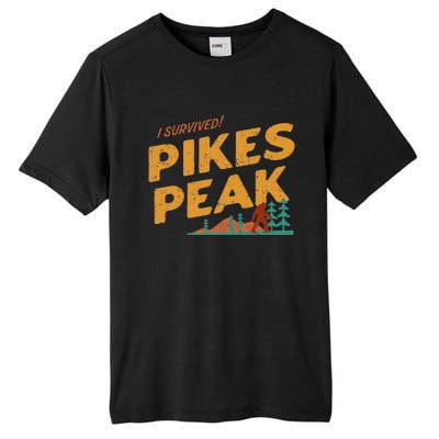 Funny I Survived Pikes Peak Retro Colorado Bigfoot Souvenir Tall Fusion ChromaSoft Performance T-Shirt