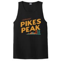 Funny I Survived Pikes Peak Retro Colorado Bigfoot Souvenir PosiCharge Competitor Tank