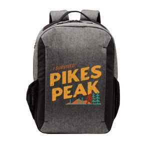 Funny I Survived Pikes Peak Retro Colorado Bigfoot Souvenir Vector Backpack