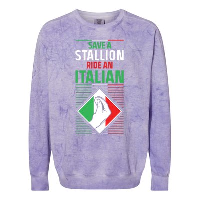 Funny Italian Slang Italy Sayings Humor Joke Quote Colorblast Crewneck Sweatshirt