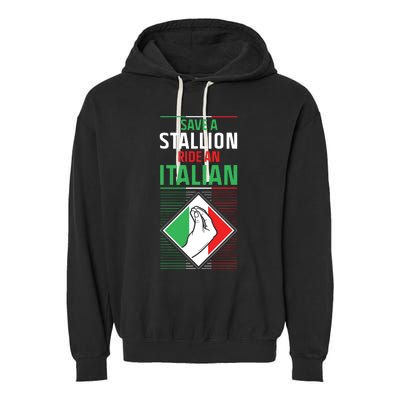 Funny Italian Slang Italy Sayings Humor Joke Quote Garment-Dyed Fleece Hoodie