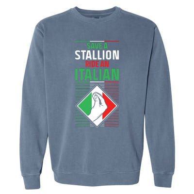 Funny Italian Slang Italy Sayings Humor Joke Quote Garment-Dyed Sweatshirt