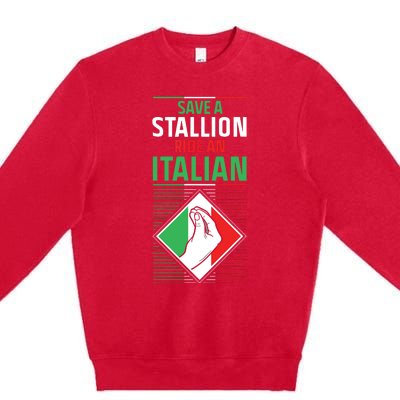 Funny Italian Slang Italy Sayings Humor Joke Quote Premium Crewneck Sweatshirt