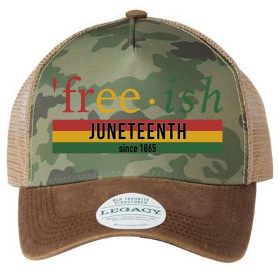 Free Ish Since 1865 With Pan African Flag For Juneteenth Legacy Tie Dye Trucker Hat