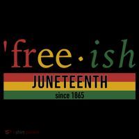 Free Ish Since 1865 With Pan African Flag For Juneteenth Stripe Pom Pom Beanie