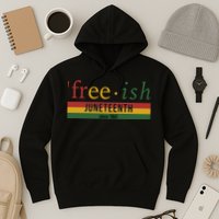 Free Ish Since 1865 With Pan African Flag For Juneteenth Hoodie