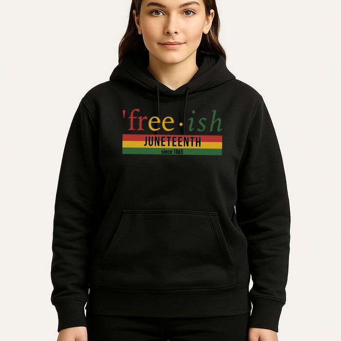 Free Ish Since 1865 With Pan African Flag For Juneteenth Hoodie