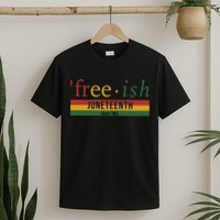 Free Ish Since 1865 With Pan African Flag For Juneteenth T-Shirt