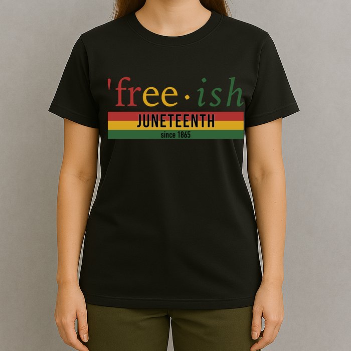 Free Ish Since 1865 With Pan African Flag For Juneteenth T-Shirt