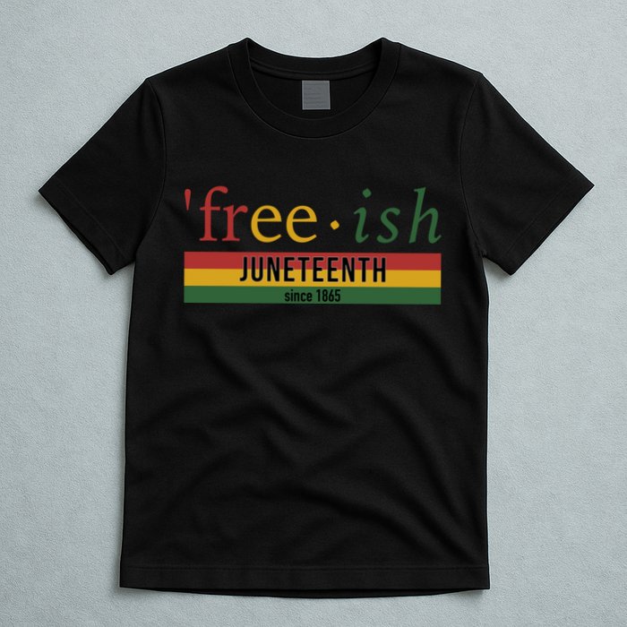 Free Ish Since 1865 With Pan African Flag For Juneteenth T-Shirt