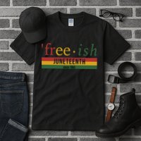 Free Ish Since 1865 With Pan African Flag For Juneteenth Tall T-Shirt