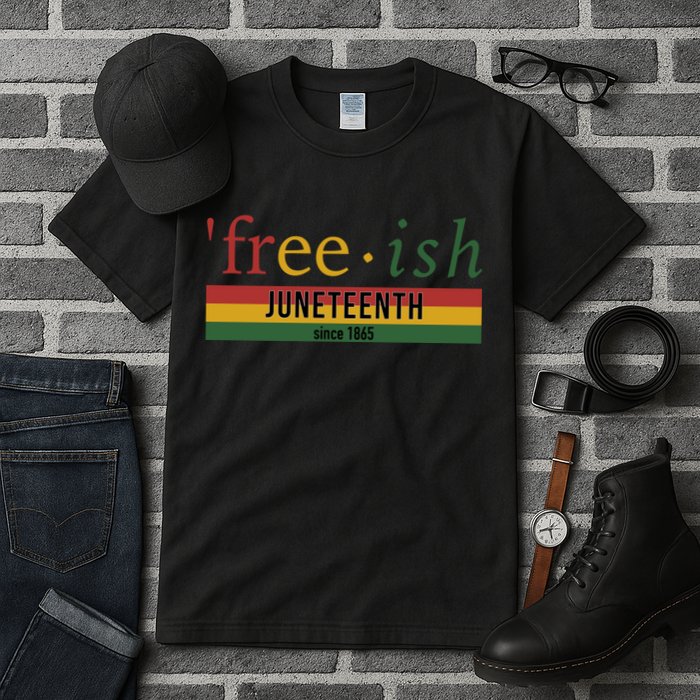 Free Ish Since 1865 With Pan African Flag For Juneteenth Tall T-Shirt