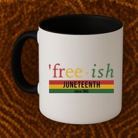 Free Ish Since 1865 With Pan African Flag For Juneteenth Mug