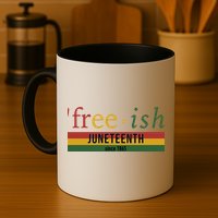 Free Ish Since 1865 With Pan African Flag For Juneteenth Mug