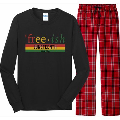 Free Ish Since 1865 With Pan African Flag For Juneteenth Long Sleeve Pajama Set