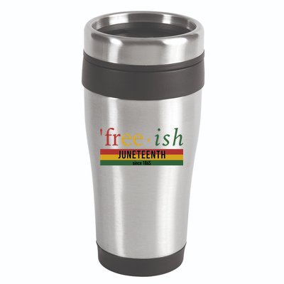 Free Ish Since 1865 With Pan African Flag For Juneteenth 16oz Travel Tumbler