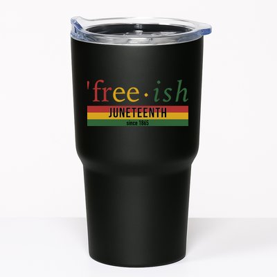 Free Ish Since 1865 With Pan African Flag For Juneteenth Tumbler
