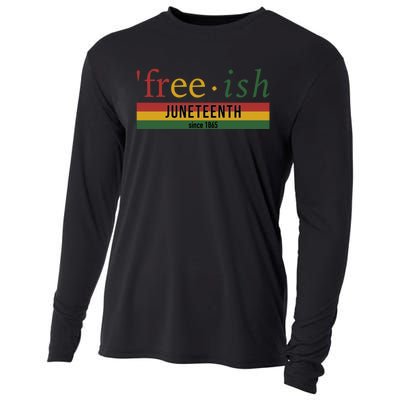 Free Ish Since 1865 With Pan African Flag For Juneteenth Cooling Performance Long Sleeve Crew