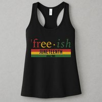 Free Ish Since 1865 With Pan African Flag For Juneteenth Womens Tank Top