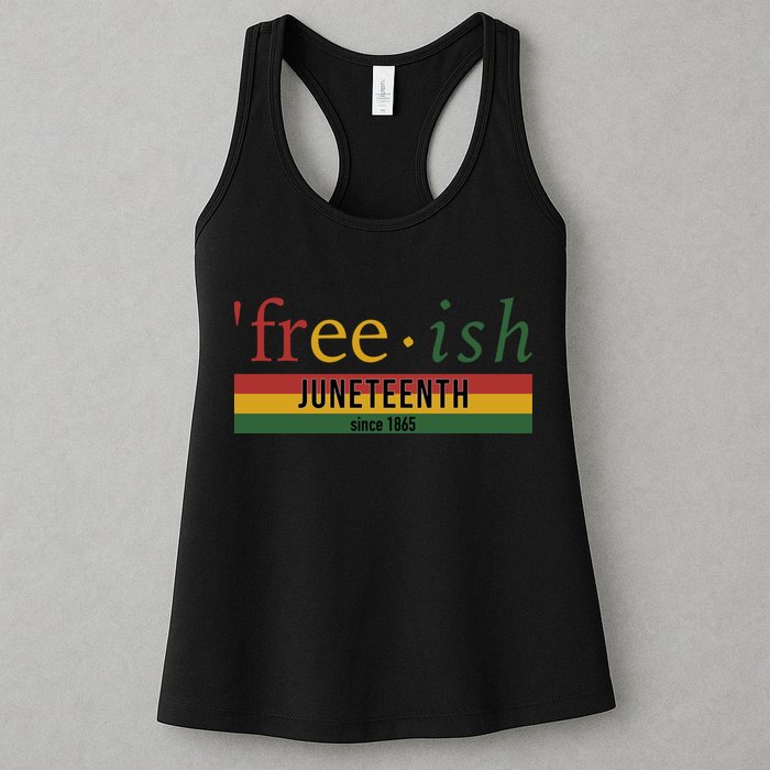 Free Ish Since 1865 With Pan African Flag For Juneteenth Womens Tank Top