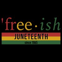 Free Ish Since 1865 With Pan African Flag For Juneteenth Pom Pom 12in Knit Beanie