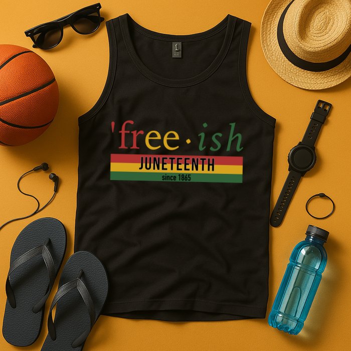 Free Ish Since 1865 With Pan African Flag For Juneteenth Tank Top