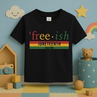 Free Ish Since 1865 With Pan African Flag For Juneteenth Toddler T-Shirt