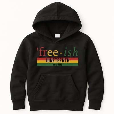 Free Ish Since 1865 With Pan African Flag For Juneteenth Kids Hoodie