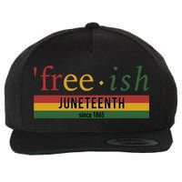 Free Ish Since 1865 With Pan African Flag For Juneteenth Wool Snapback Cap