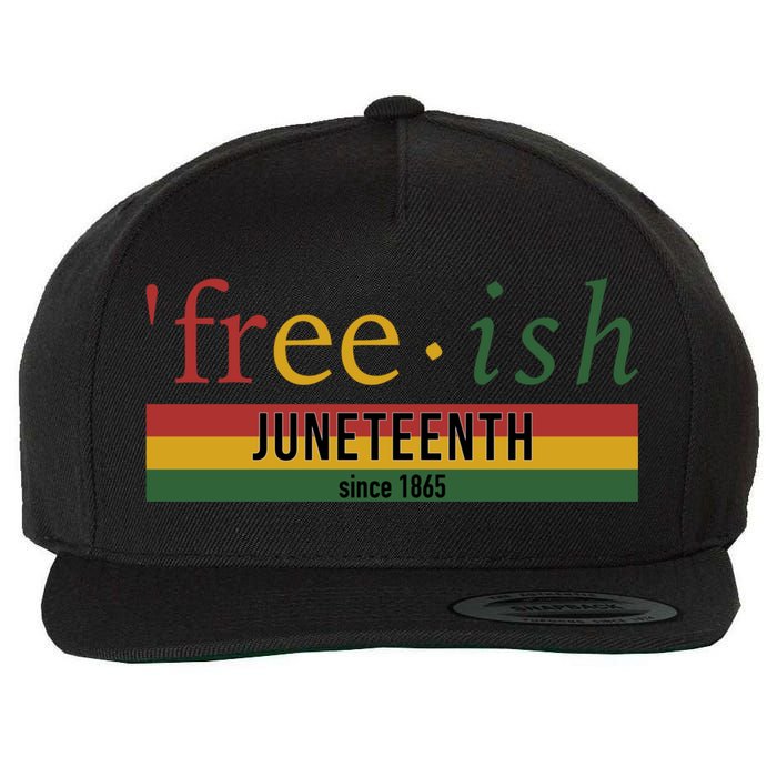 Free Ish Since 1865 With Pan African Flag For Juneteenth Wool Snapback Cap