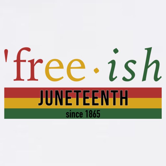 Free Ish Since 1865 With Pan African Flag For Juneteenth Garment-Dyed Sweatshirt