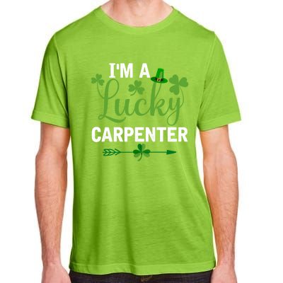 Funny Irish St Patricks Day Costume I'm A Lucky Carpenter Gift Adult ChromaSoft Performance T-Shirt