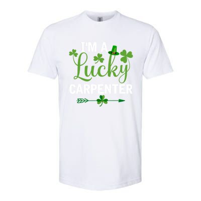 Funny Irish St Patricks Day Costume I'm A Lucky Carpenter Gift Softstyle® CVC T-Shirt