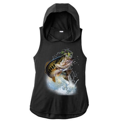 Fish and Hook Ladies PosiCharge Tri-Blend Wicking Draft Hoodie Tank