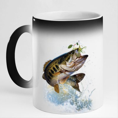 Fish and Hook 11oz Black Color Changing Mug