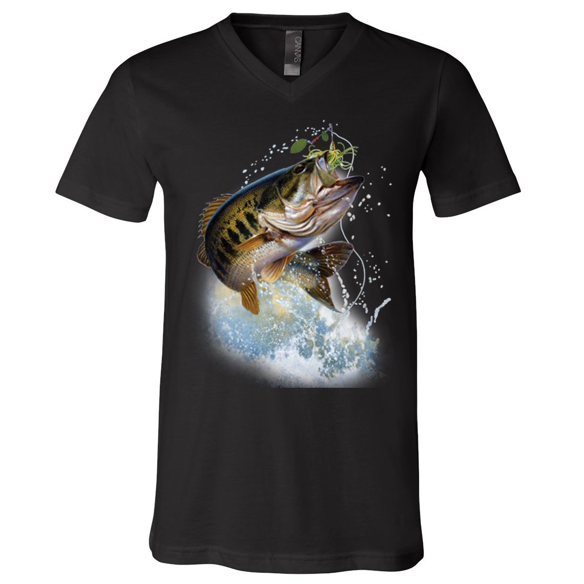 Fish and Hook V-Neck T-Shirt