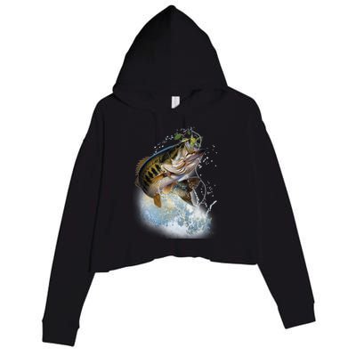 Fish and Hook Crop Fleece Hoodie