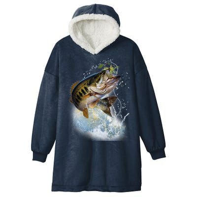 Fish and Hook Hooded Wearable Blanket