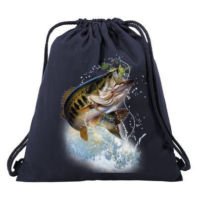 Fish and Hook Drawstring Bag