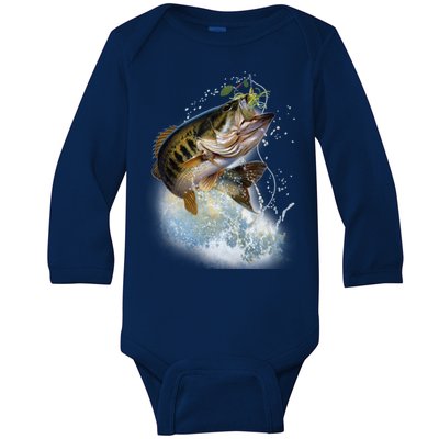 Fish and Hook Baby Long Sleeve Bodysuit